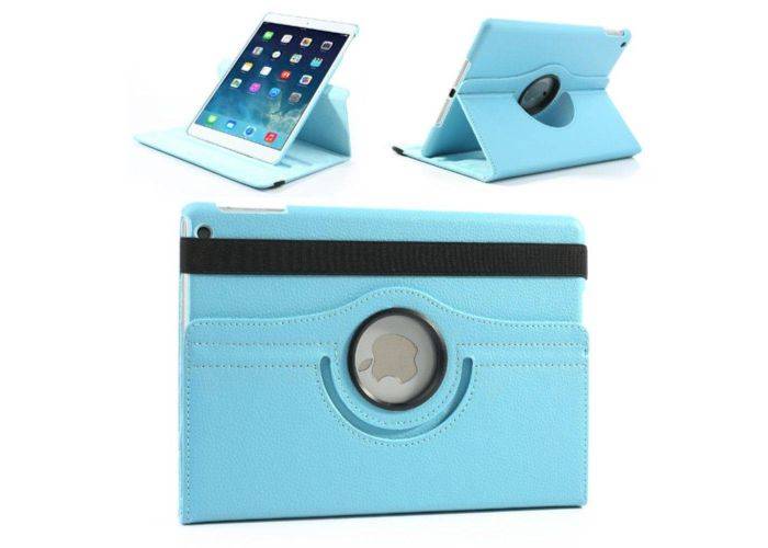 iPad Air 1 - Læder cover/taske 360 grader roterbar - Lyseblå