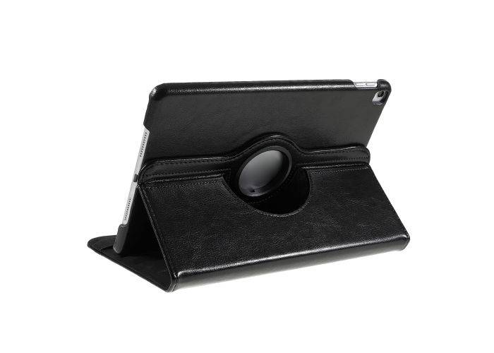 iPad 10.2 (2021/2020/2019) - Azmaro Ægte Læder cover 360 grader roterbar - Sort
