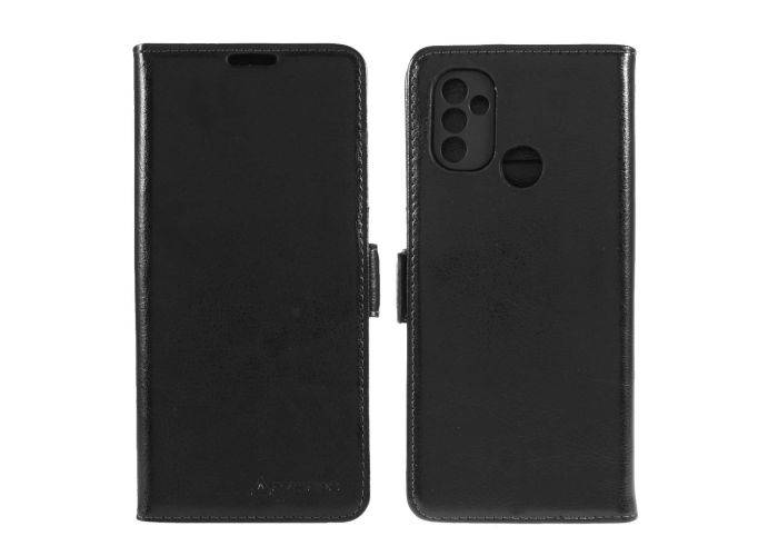 OnePlus Nord N10 - AZMARO ægte læder cover / pung - Sort