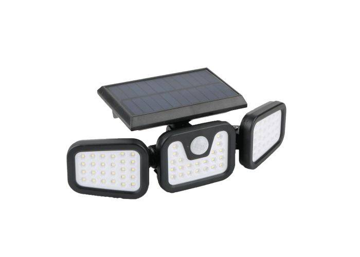 Forever LED solcelle væglampe med 3 spotlamper 600 lumens - Hvid lys