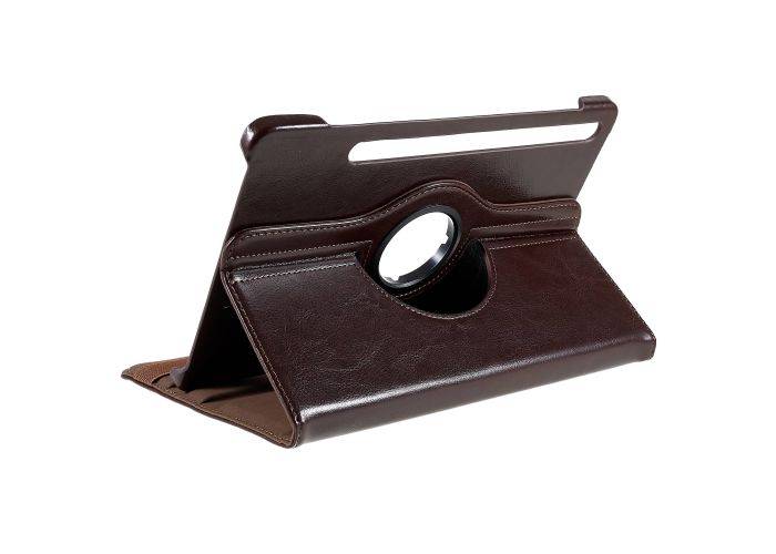 Samsung Galaxy Tab S8 Plus 5G - Azmaro Ægte Læder cover 360 grader roterbar - Brun