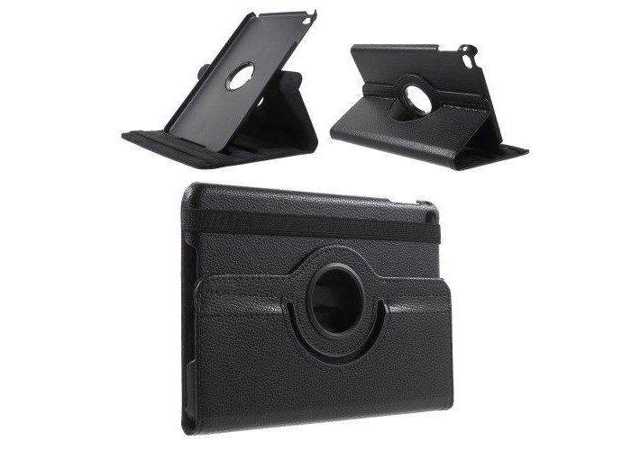iPad mini 4 - Litchi 360 Graders Læder Etui/Cover - Sort