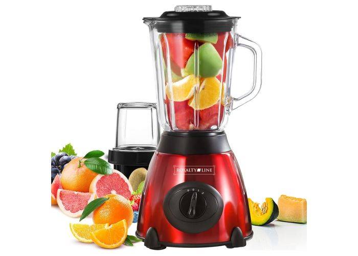 Royalty Line Blender 500W / 1,5L - Inkl. Kværn - Rød