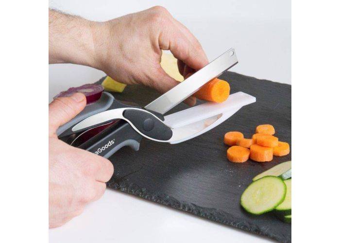 Kitchen Foodies Køkken Kniv/Saks Med Integreret Mini Skærebræt