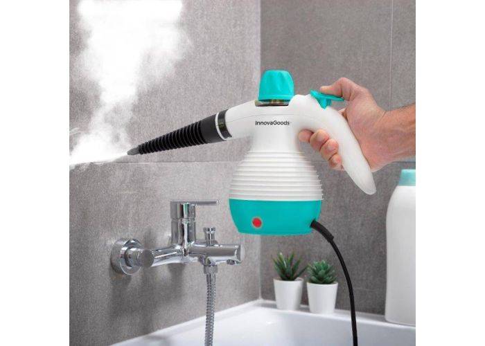 Håndholdt Damprenser 1000W / 350 ml med masser af tilbehør