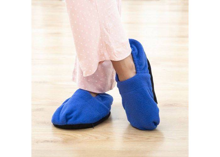 Unisex fodvarmere i polyester - til mikroovn - blå