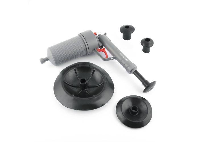 Universal trykluftpistol til rensning med adaptere - Til Vask/toilet/afløb + mere