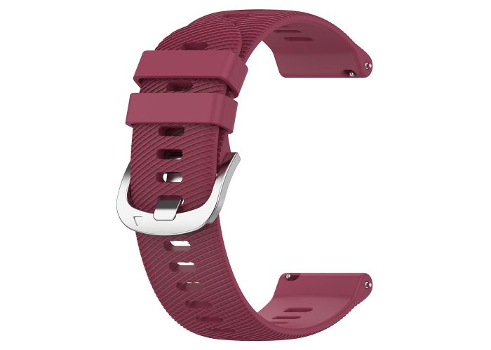 Garmin forerunner 645 / 245 55 - Silikone urrem 20mm - Vinrød