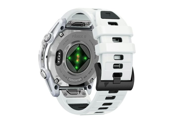  Garmin EPIX Gen 2 / EPIX Pro Gen 2 - Silikone urrem 22mm med QuickRelease - Hvid/sort