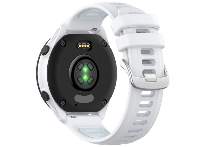 Garmin Forerunner 570 42mm - Silikone urrem 20mm - Dual color - Hvid/lyseblå