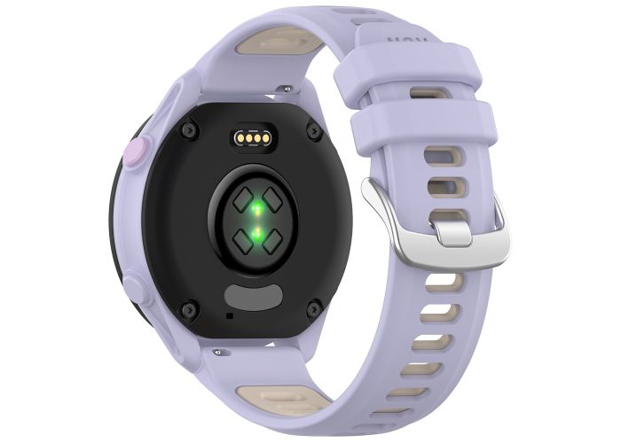 Garmin Vivoactive 3 / 3 Music - Silikone urrem 20mm - Dual color - Lilla/creme
