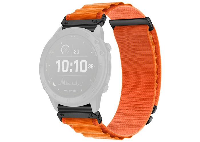Garmin Descent G2 - Urrem i nylon tekstil 22mm med Quick Release - Orange
