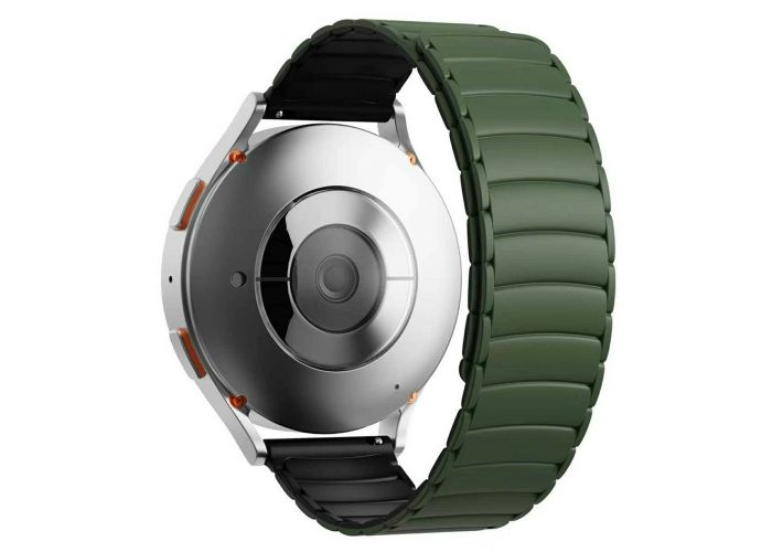 Amazfit GTS 2e - Magnetisk urrem i silikone 20mm - Militærgrøn