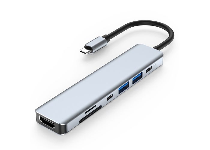 USB-C 7-i-1 Dockingstation PD 87W / 4K 30Hz - HDMI / USB-C / USB-A / SF/TF