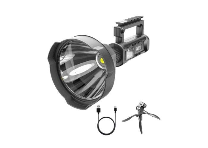 XHP70 Vandtæt LED lommelygte 50W - Genopladelig - Inkl. Stativ
