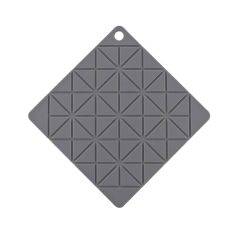 Non Slip Silikone Grydelapper / Bordskåner - SQUARE - Grå