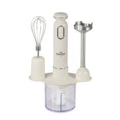 Swiss Haus - Elektrisk stavblendersæt 600W / Chopper 500ml - Rustfrit stål - Creme