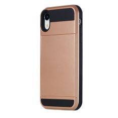 iPhone XR - Armor Hybrid cover med Kortholder - Rosa guld