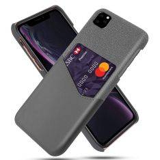iPhone 11 - KSQ Læder Hard cover m/kortholder - Grå