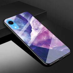 iPhone XR - Hard cover med bagside af hærdet glas - Marmor Design - Style C