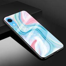 iPhone XR - Hard cover med bagside af hærdet glas - Marmor Design - Style F