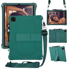 iPad Air 10.9 (2022/2020) / iPad Pro 11 (2020/2018) - Shockproof Hybridcover med kickstand & skulderrem - Grøn
