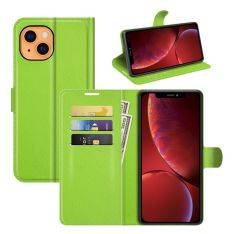 iPhone 12 Pro Max - Læder cover / pung - Grøn