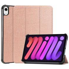 iPad mini (2024 / 2021) - Tri-Fold læder cover - Wake up/sleep funktion - Rosa guld