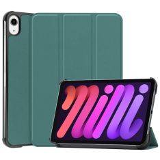 iPad mini (2024 / 2021) - Tri-Fold læder cover - Wake up/sleep funktion - Mørk grøn