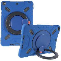 iPad 10.2 (2021/2020/2019) / Air 10.5 (2019) PEPKOO Shockproof 360 grader roterbar cover - Mørkeblå