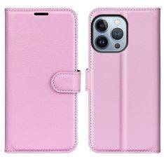 iPhone 14 Pro Max - Læder cover / pung - Pink