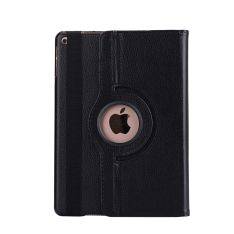 iPad 9.7 (2017 / 2018) - læder cover 360 grader m. stå funktion - Sort