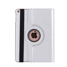 iPad 9.7 (2017 / 2018) - Pu læder cover m/stand Litchi skin - Sølv