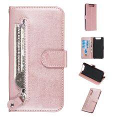 Samsung Galaxy A80/A90 - Læder cover / pung med udvendig lomme - Rosa guld