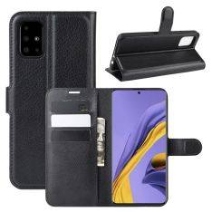 Samsung Galaxy A51 - Læder cover / pung - Sort