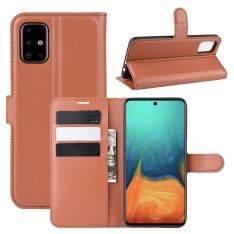 Samsung Galaxy A71 - Læder cover / pung - Brun