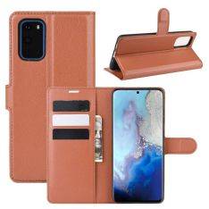 Samsung Galaxy S20 / S20 5G - Læder cover / pung - Brun