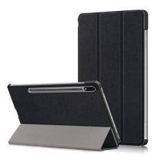 Samsung Galaxy Tab S8 / Tab S8 5G / Tab S7 - Tri-Fold læder cover - Sort