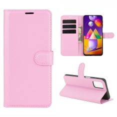 Samsung Galaxy M31s - Læder cover / pung - Pink