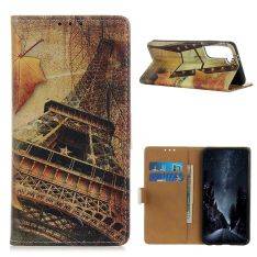 Samsung Galaxy S21 Plus 5G - Læder cover / pung - Med printet Design - Eiffeltårnet