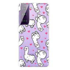 Samsung Galaxy S21 5G - Gummi cover med printet Design - Alpaca