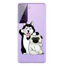 Samsung Galaxy S21 5G - Gummi cover med printet Design - Hunde