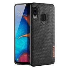 Samsung Galaxy A20E / A10 E - DUX DUCIS Fino Hybrid cover - Tekstil Design - Sort