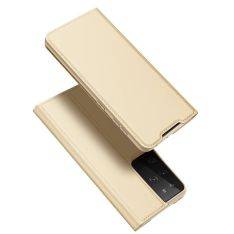 Samsung Galaxy S21 Ultra 5G - DUX DUCIS Skin Pro læder cover - Guld