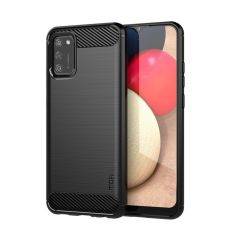Samsung Galaxy A02s - MOFI gummi cover - Børstet design - Sort