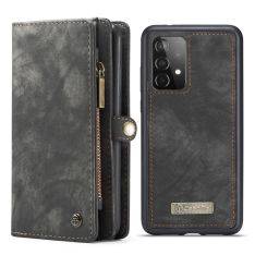 Samsung Galaxy A52s 5 G / A52 5G / A52 - CASEME 2-i-1 ægte læder pung / cover - Aftagelig indvendig holder - Sort
