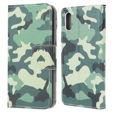 Samsung Galaxy Xcover 5 - læder cover / pung - Printet Design - Kamouflage