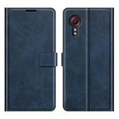 Samsung Galaxy Xcover 5 - Classic læder cover / pung - Blå