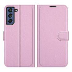 Samsung Galaxy S21 FE 5G - Læder cover / pung - Pink