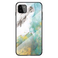Samsung Galaxy A22 5G - Hybrid cover med bagside af hærdet glas - Marmor Design - Flyvende due